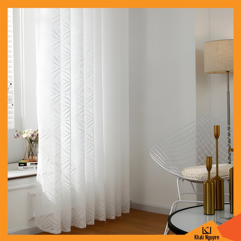 Rèm vải voan đẹp trang trí mẫu 6