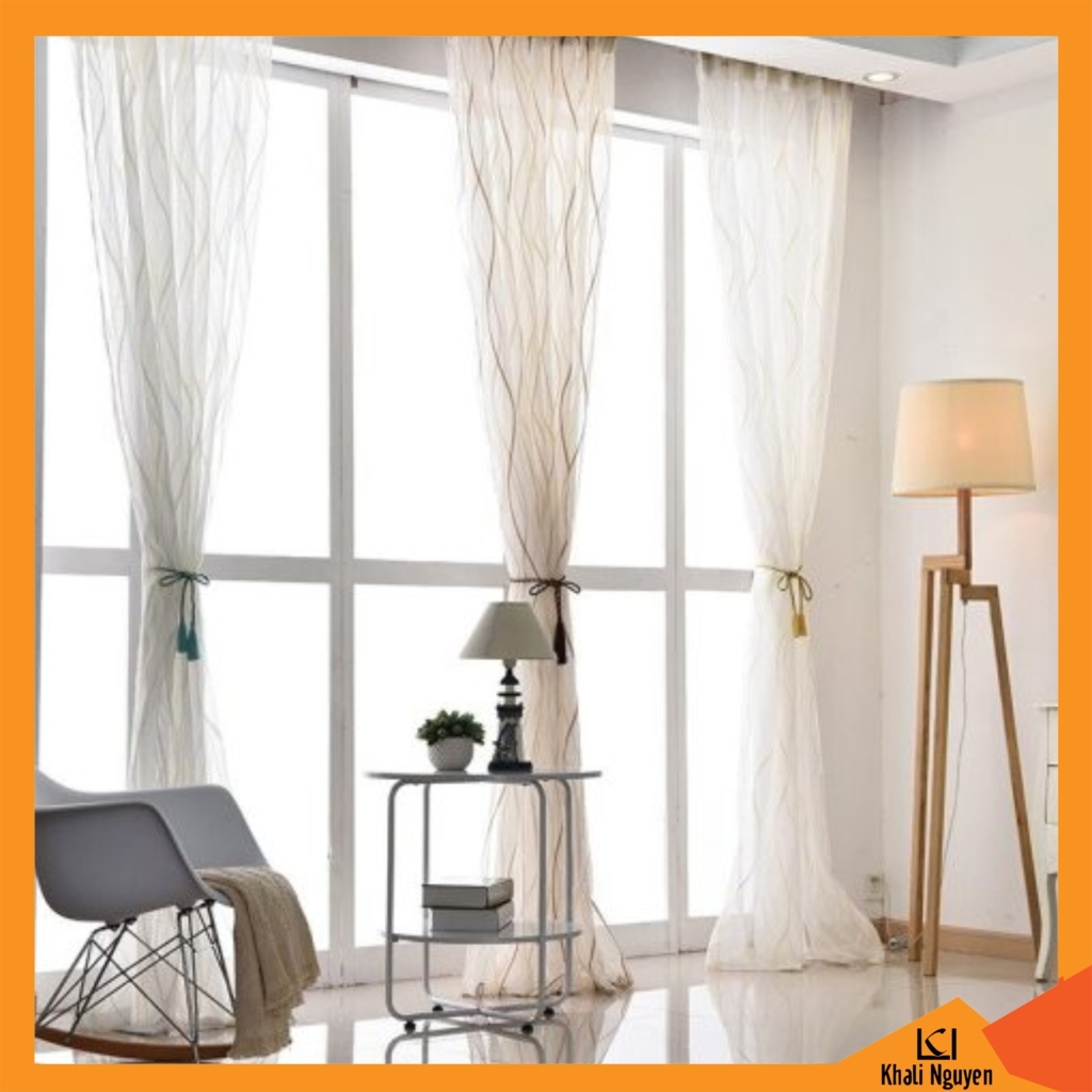 Rèm vải voan đẹp trang trí mẫu 8