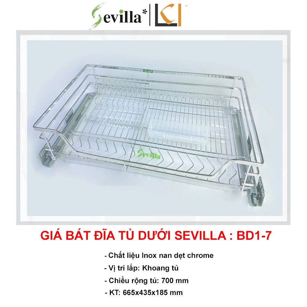 Giá Bát Đĩa Cố Định Tủ Dưới Sevilla BD1-7
