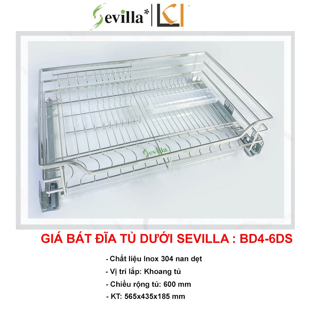 Giá Bát Đĩa Cố Định Tủ Dưới Sevilla BD4-6DS