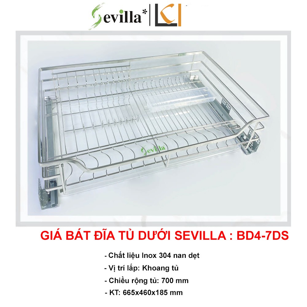 Giá Bát Đĩa Cố Định Tủ Dưới Sevilla BD4-7DS