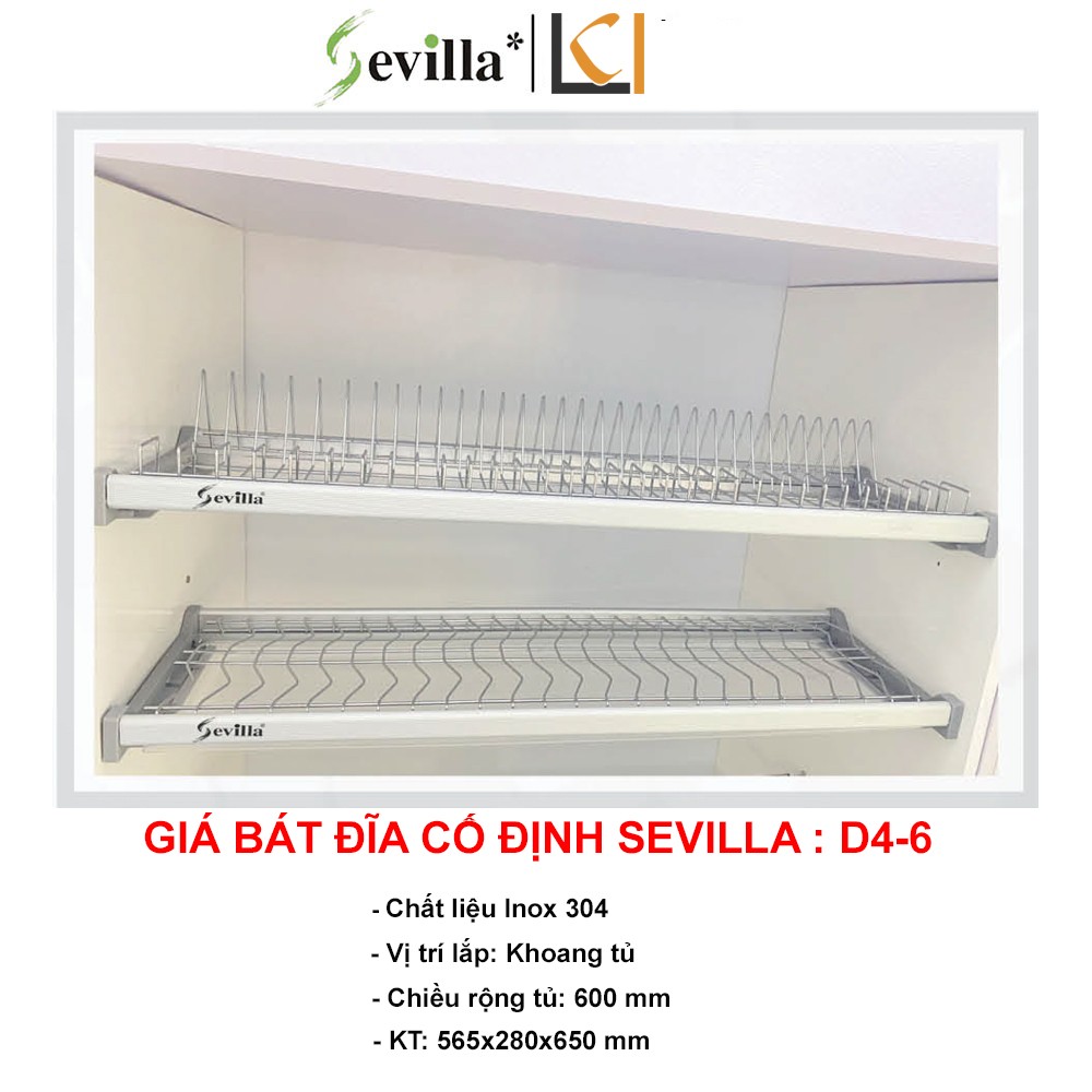 Giá Bát Đĩa Cố Đinh Sevilla D4-6