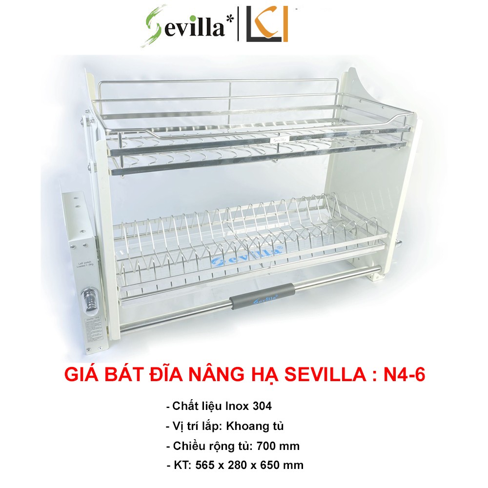 Giá Bát Đĩa Nâng Hạ Sevilla N4-6