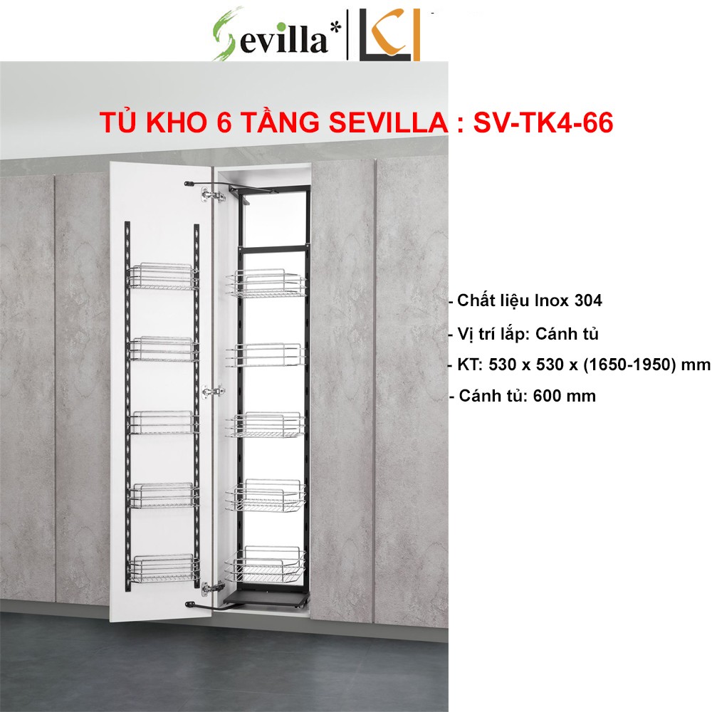 Tủ Bếp 6 Tầng Sevilla SV-TK4-66