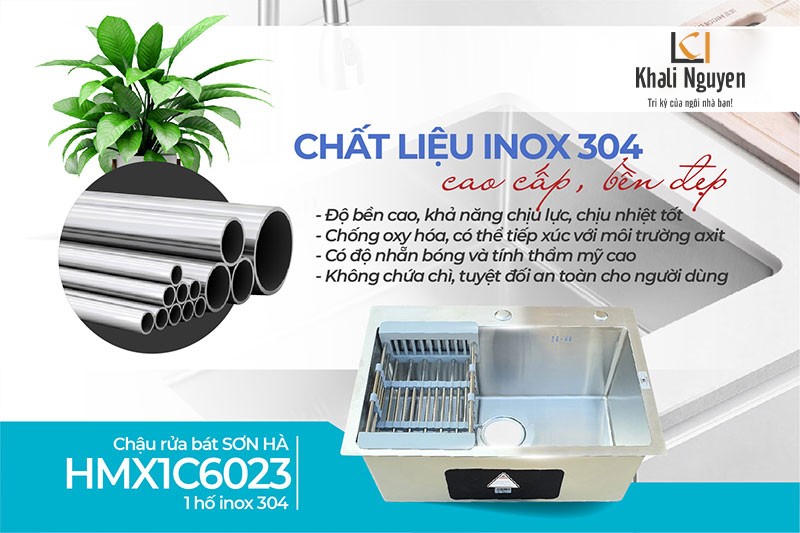 Chậu rửa bát Sơn Hà Luxury HMX1C6023 - hình 3