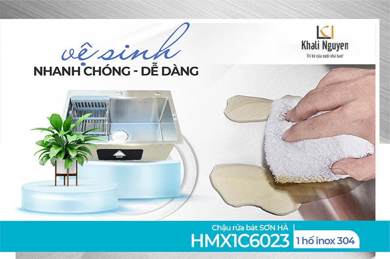 Chậu rửa bát Sơn Hà Luxury HMX1C6023 - hình 8