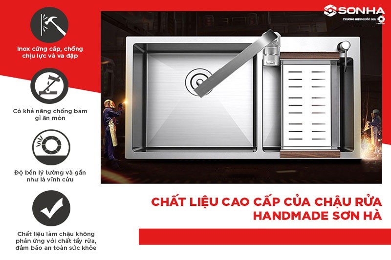 Chậu rửa bát inox Sơn Hà