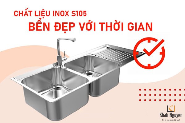 Chậu rửa bát Sơn Hà S.105.D.2.3 bền đẹp với thời gian