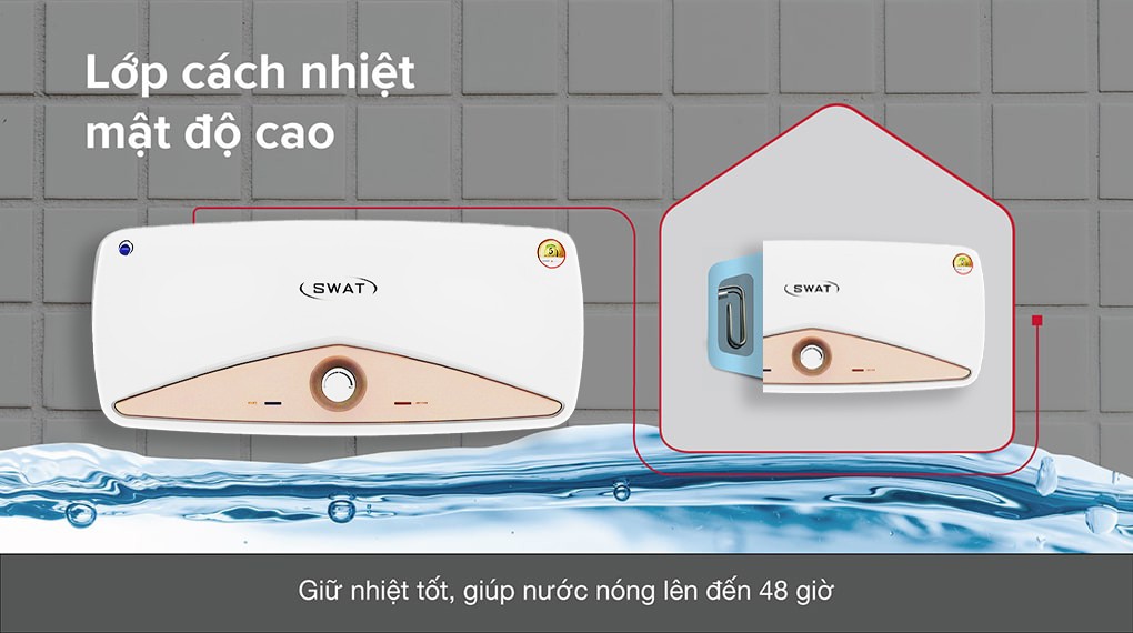 Bình nóng lạnh Sơn Hà 30L Swat SW30NO ngang - 5