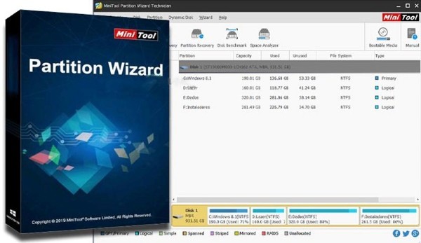 phần mền minitool partition wizard