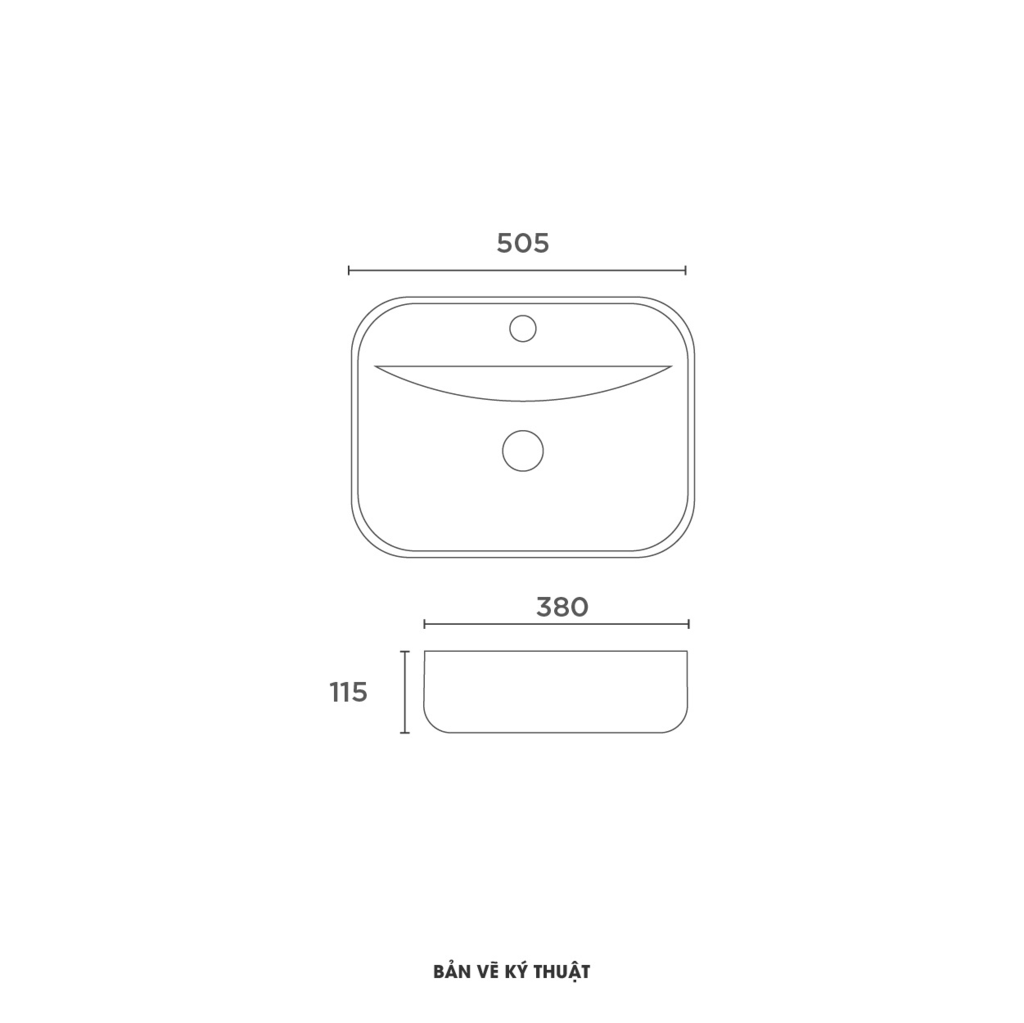 Bản vẽ chậu rửa mặt đặt bàn Takosi TKB7122