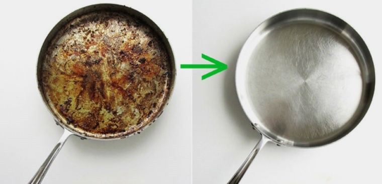 Mẹo tẩy vết đường cháy có trên nồi chảo