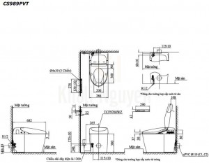 Bản Vẽ Bồn Cầu Điện Tử TOTO CS989PVT/TCF9768WZ NEOREST RH