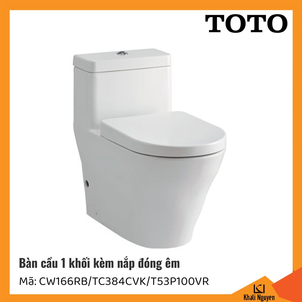 Bồn cầu TOTO 1 khối CW166RB/TC384CVK/T53P100VR, nắp đóng êm