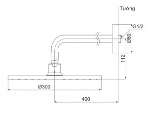 Bản Vẽ Bát Sen TOTO DBX113CA Gắn Tường