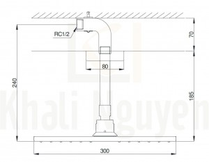 Bản Vẽ Bát Sen TOTO DBX114-1CAM Gắn Tường