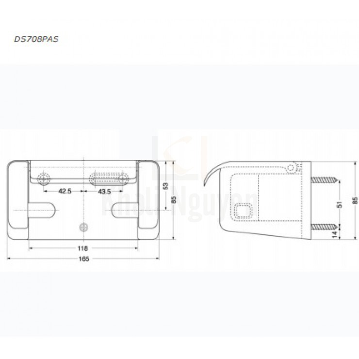 Bản Vẽ Hộp Đựng Giấy Vệ Sinh TOTO DS708PAS