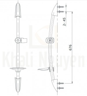 Bản Vẽ Thanh Trượt Sen Tắm TOTO DS714R