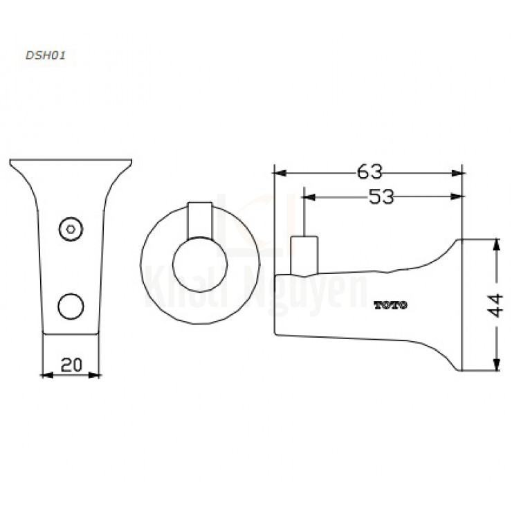 Bản Vẽ Móc Áo TOTO DSH01