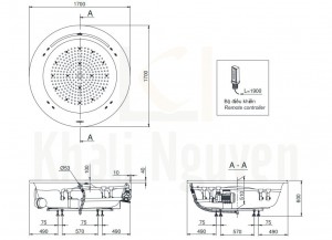 Bản Vẽ Bồn Tắm Massage TOTO PPYD1720HPTE/NTP003E Ngọc Trai Có Tay Vịn