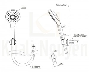 Bản Vẽ Sen Tắm TOTO TBG01302V/TBW01008A Nóng Lạnh