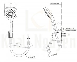 Bản Vẽ Sen Tắm TOTO TBG01302V/TBW02005A Nóng Lạnh