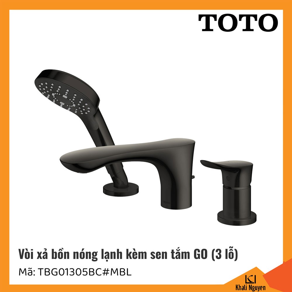 Vòi xả bồn tắm TOTO 3 lỗ TBG01305BC#MBL nóng lạnh | Kèm sen tắm