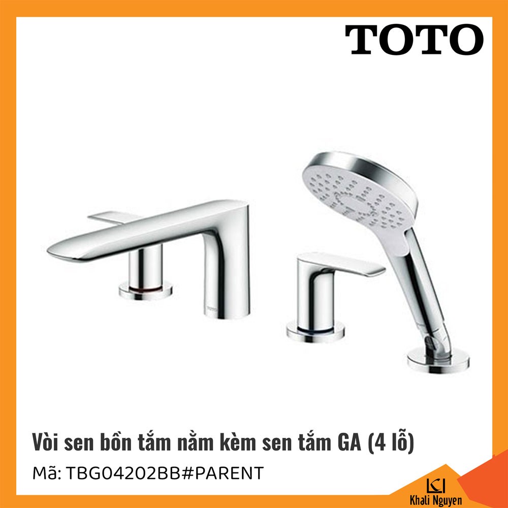 Vòi xả bồn tắm TOTO 4 lỗ TBG04202BB#PARENT | Kèm sen tắm GA