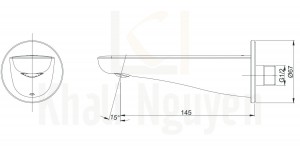 Bản vẽ Vòi Xả Bồn LC TOTO TBS03001B