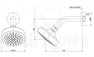 Bản Vẽ Bát Sen TOTO TBW01012B Gắn Tường