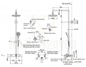 Bản Vẽ Sen Cây TOTO TBW01301B Nóng Lạnh
