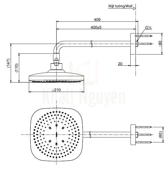 Bản Vẽ Bát sen gắn tường TOTO TBW02003A