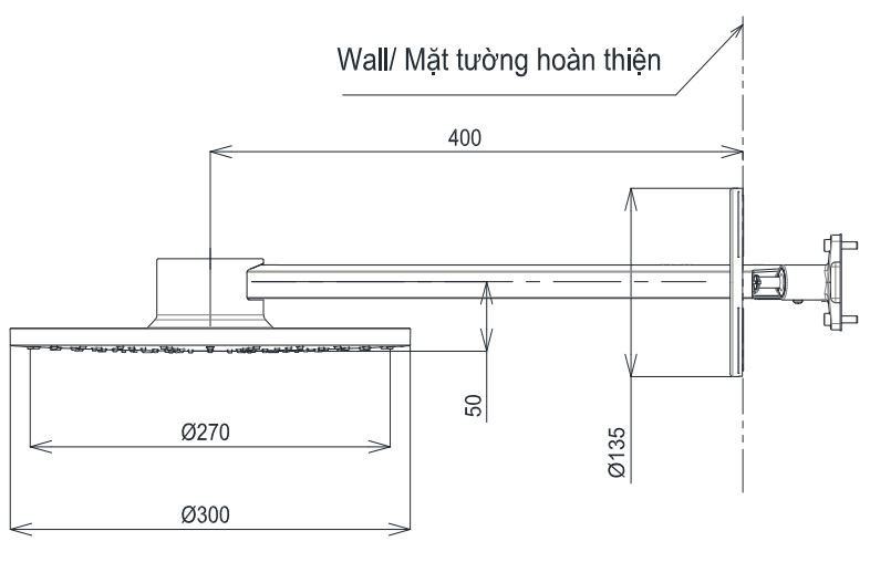 Bản vẽ bát sen TOTO TBW07004A#MBL gắn tường