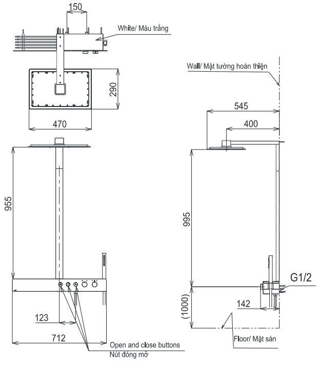 Bản vẽ bộ sen nhiệt độ TOTO TBW08407A