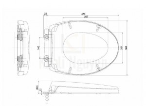 Bản Vẽ Nắp Êm Bồn Cầu TOTO TC393VS (T2)