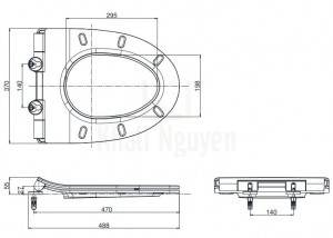 Bản Vẽ Nắp Êm Bồn Cầu TOTO TC600VS (T8)