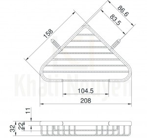 Bản Vẽ Kỹ Thuật Kệ Xà Phòng TOTO TX2AV1B