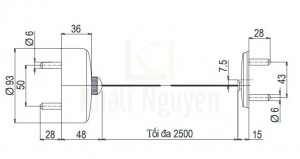 Bản Vẽ Dây Phơi Quần Áo TOTO TX7