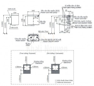 Bản Vẽ Máy Sấy Tay TOTO TYC322WF Tốc Độ Cao