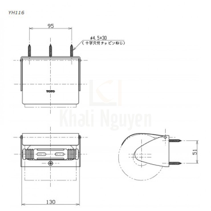 Bản vẽ Hộp Đựng Giấy Vệ Sinh TOTO YH116