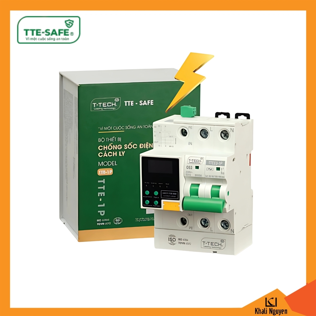 Aptomat thiết bị chống sốc điện cách ly 1 pha TTE-SAFE