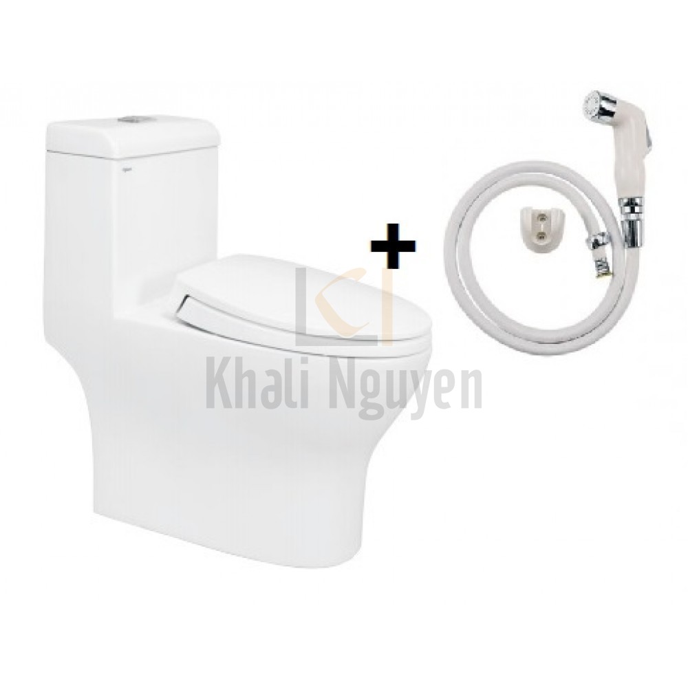 Bồn Cầu Viglacera V45 Nắp Êm V68 + Vòi Xịt VG826