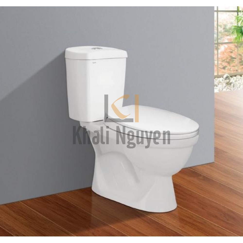 Bồn Cầu Viglacera VI88 2 Khối Xả Nhấn Nắp Êm