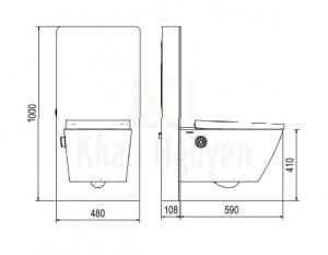 Bản Vẽ Bồn Cầu Thông Minh Viglacera Platinum P.16.320