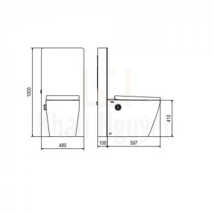 Bản Vẽ Bồn Cầu Thông Minh Viglacera Platinum P.16.320