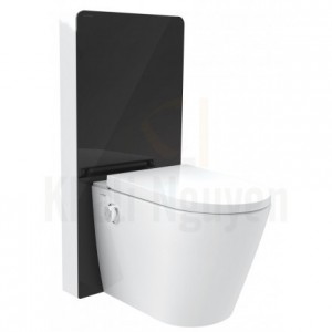 Bồn Cầu Thông Minh Viglacera Platinum P.16.321 Treo Tường Kính Đen