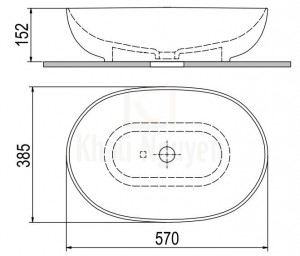 Bản Vẽ Lavabo Viglacera Platinum P.23.350 Đặt Bàn