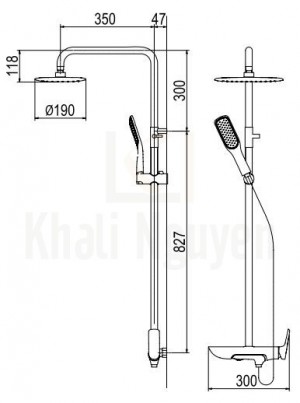 Bản Vẽ Sen Cây Viglacera Platinum P.57.350 Nóng Lạnh