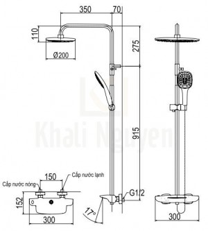 Bản Vẽ Sen Cây Viglacera Platinum P.58.326 Nhiệt Độ