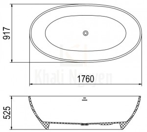 Bản Vẽ Bồn Tắm Đá Viglacera Platinum P.61.356 Lập Thể